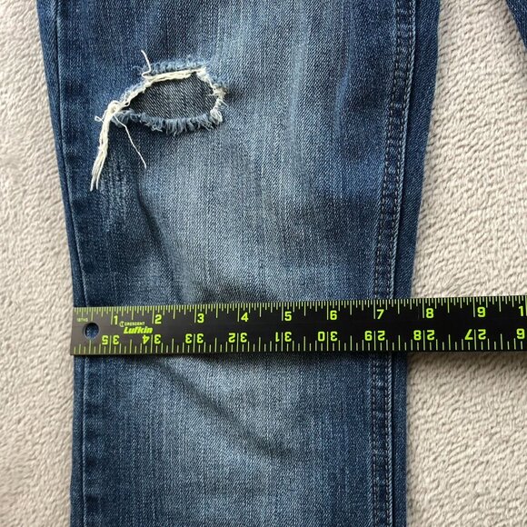 TJC Womens Jeans Size 8 Blue Denim Distressed Bootcut Leg Casual Retro Classic - Picture 7 of 16